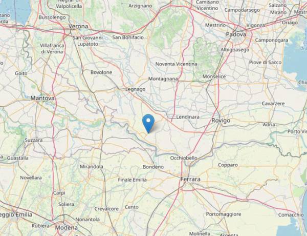 Scossa di terremoto del 4.2 a Rovigo, avvertita da Trieste a Bologna...