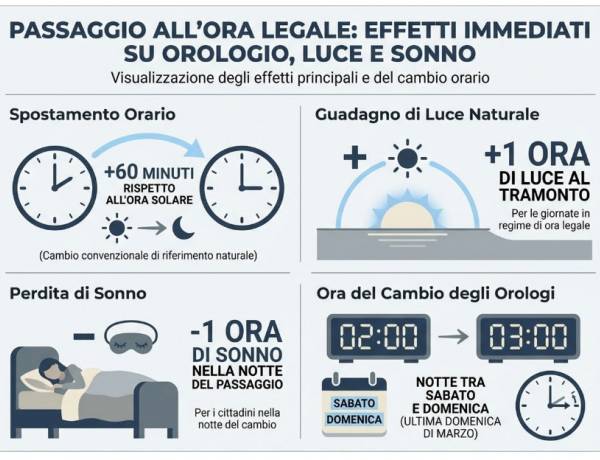 Ora legale 2026, quando arriva e come cambiano gli orologi. Quest'anno le lancette si spostano prima