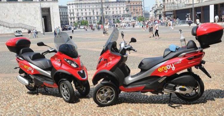 Enjoy lancia lo scooter sharing a Milano: costo 35 centesimi al minuto. Ecco come funziona