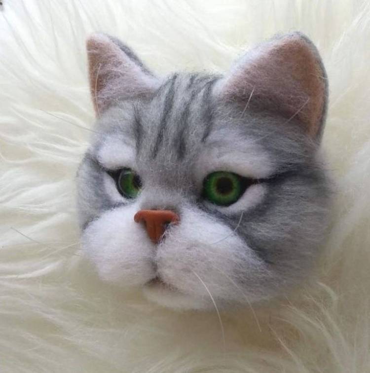 Giappone, questi gatti realizzati in lana sembrano veri