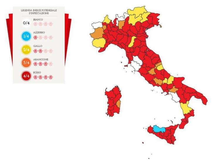 Zanzara tigre, in ben 67 province italiane infestazione ai massimi livelli