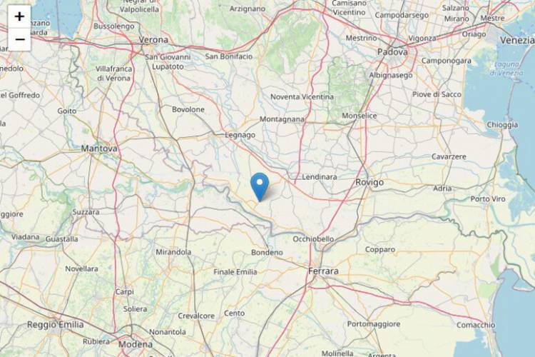 Scossa di terremoto del 4.2 a Rovigo, avvertita da Trieste a Bologna