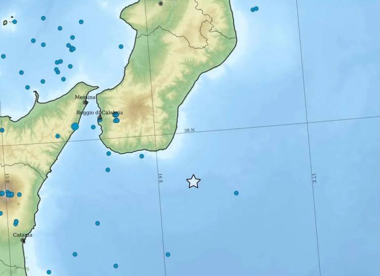 Scossa di terremoto magnitudo 5.1 avvertita a Reggio Calabria